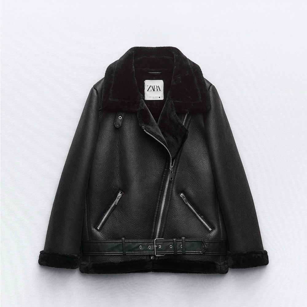 Zara ZW Collection Double-Faced Biker Jacket